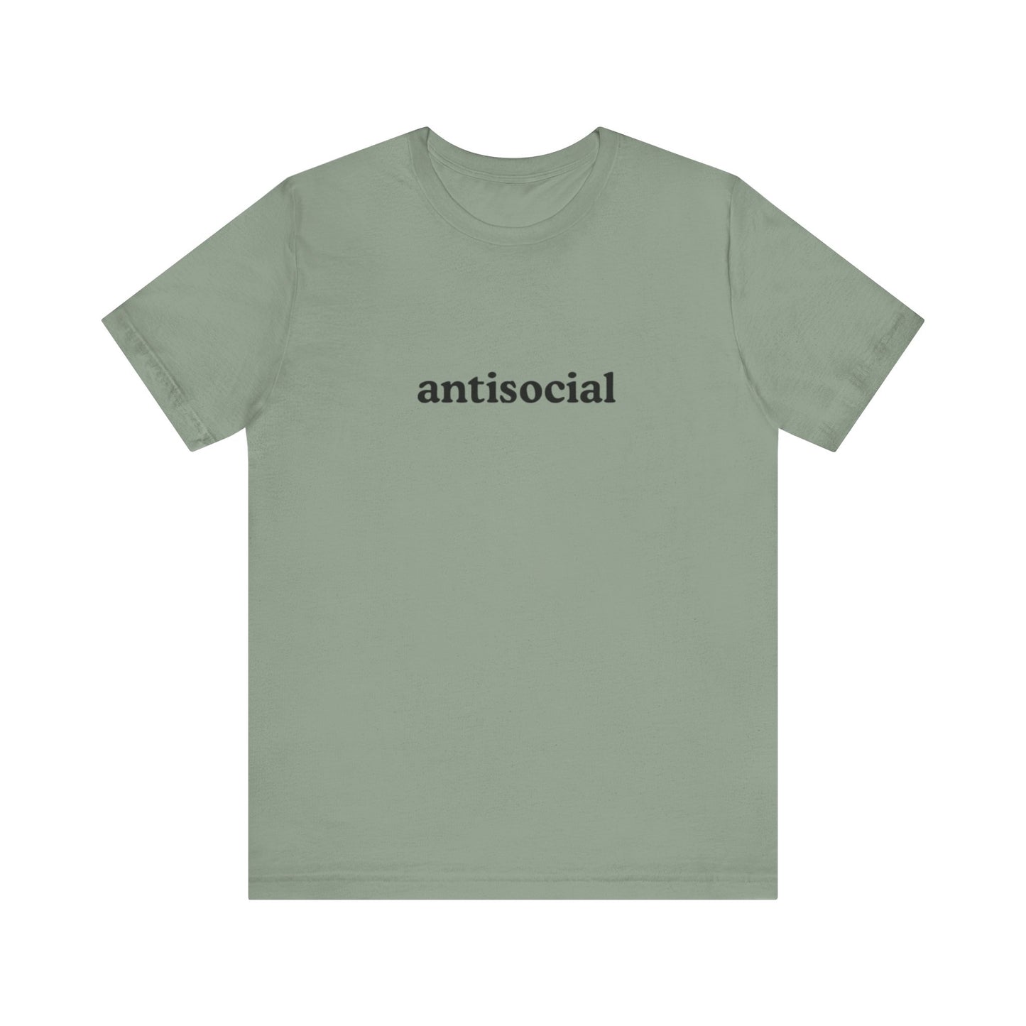 antisocial graphic slogan jersey short sleeve boyfriend tee