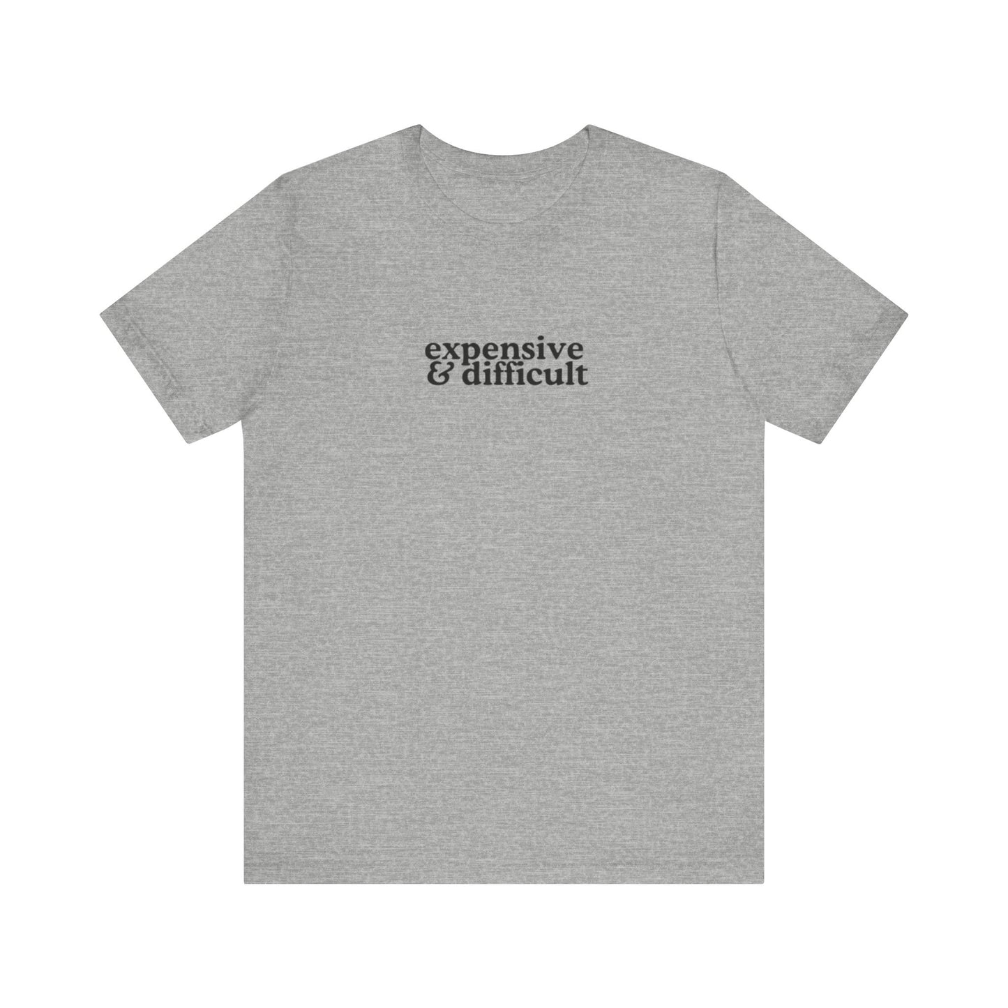 expensive&difficult graphic slogan jersey short sleeve boyfriend tee