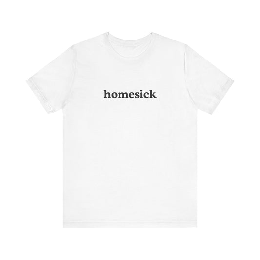 homesick graphic slogan jersey short sleeve boyfriend tee