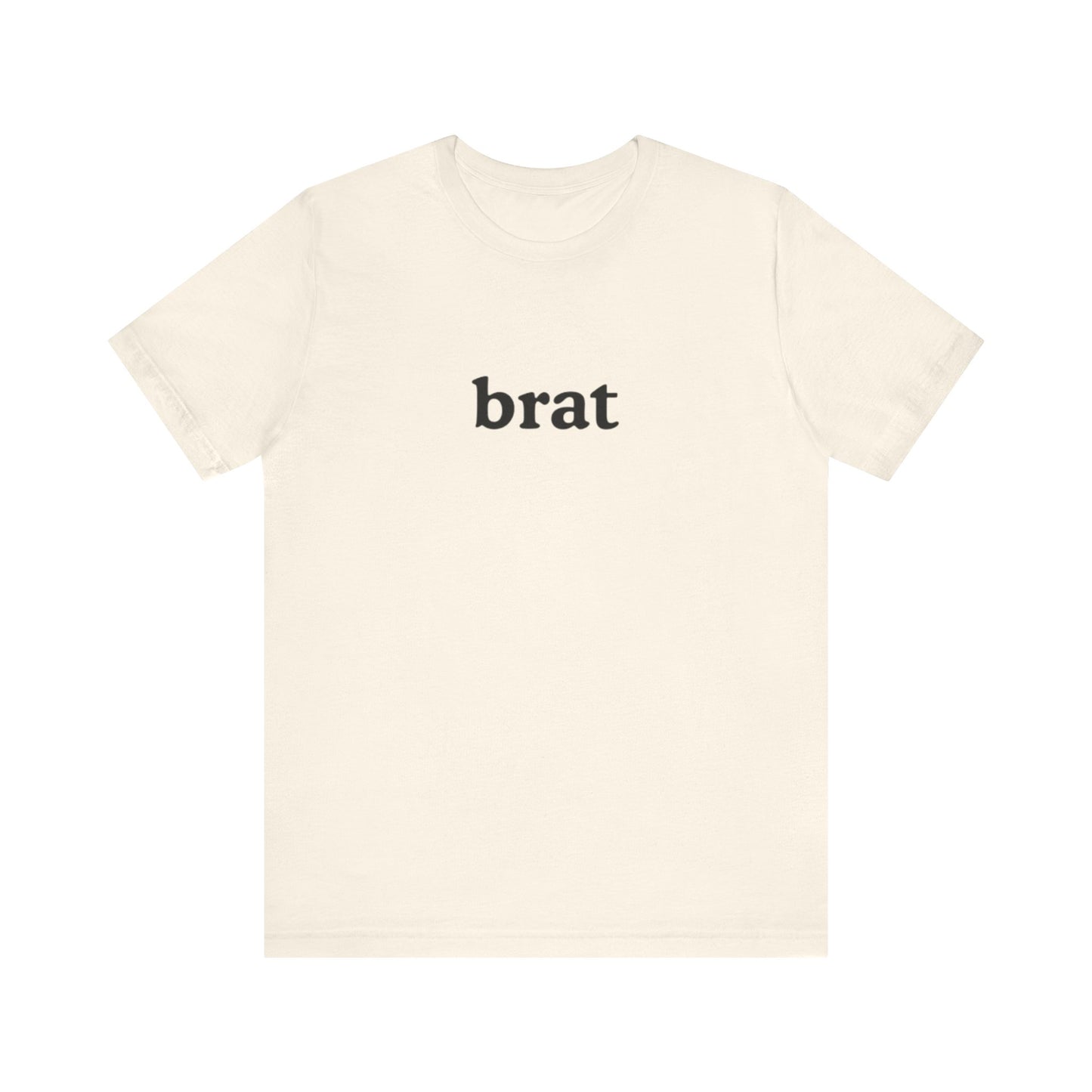 brat graphic slogan jersey short sleeve boyfriend tee