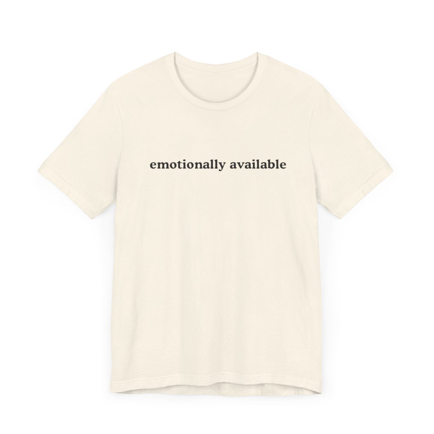 emotionally available graphic slogan jersey short sleeve boyfriend tee