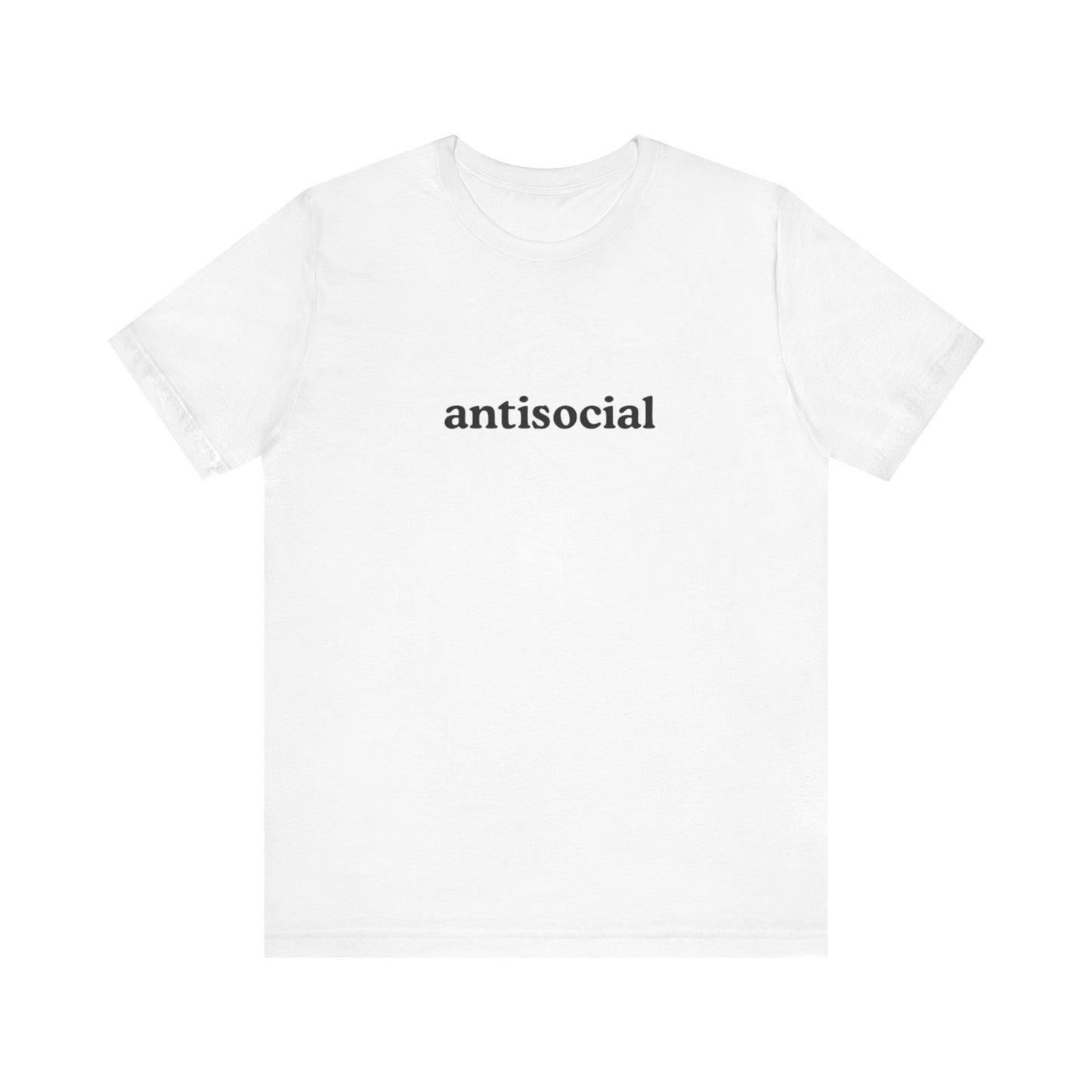 antisocial graphic slogan jersey short sleeve boyfriend tee