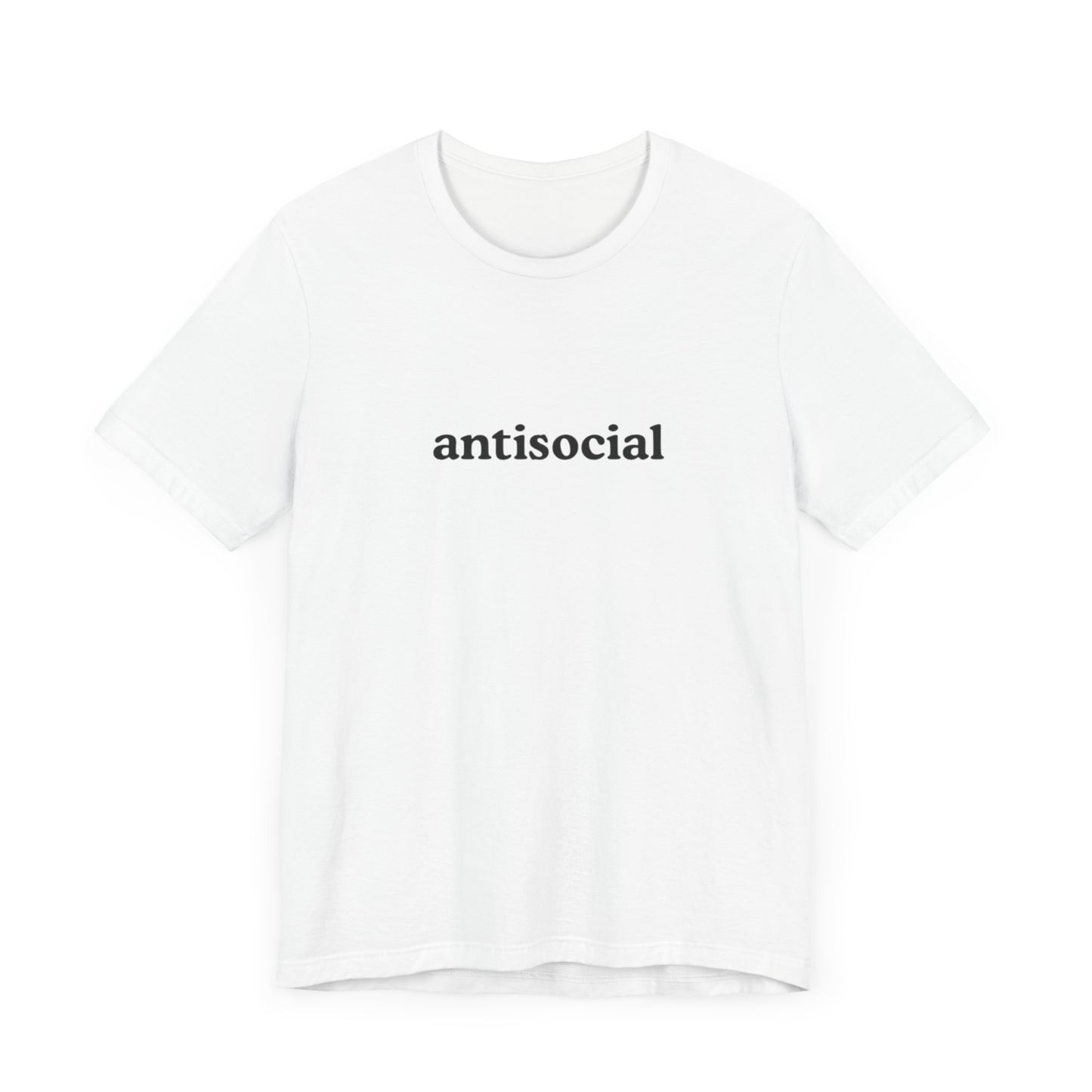 antisocial graphic slogan jersey short sleeve boyfriend tee