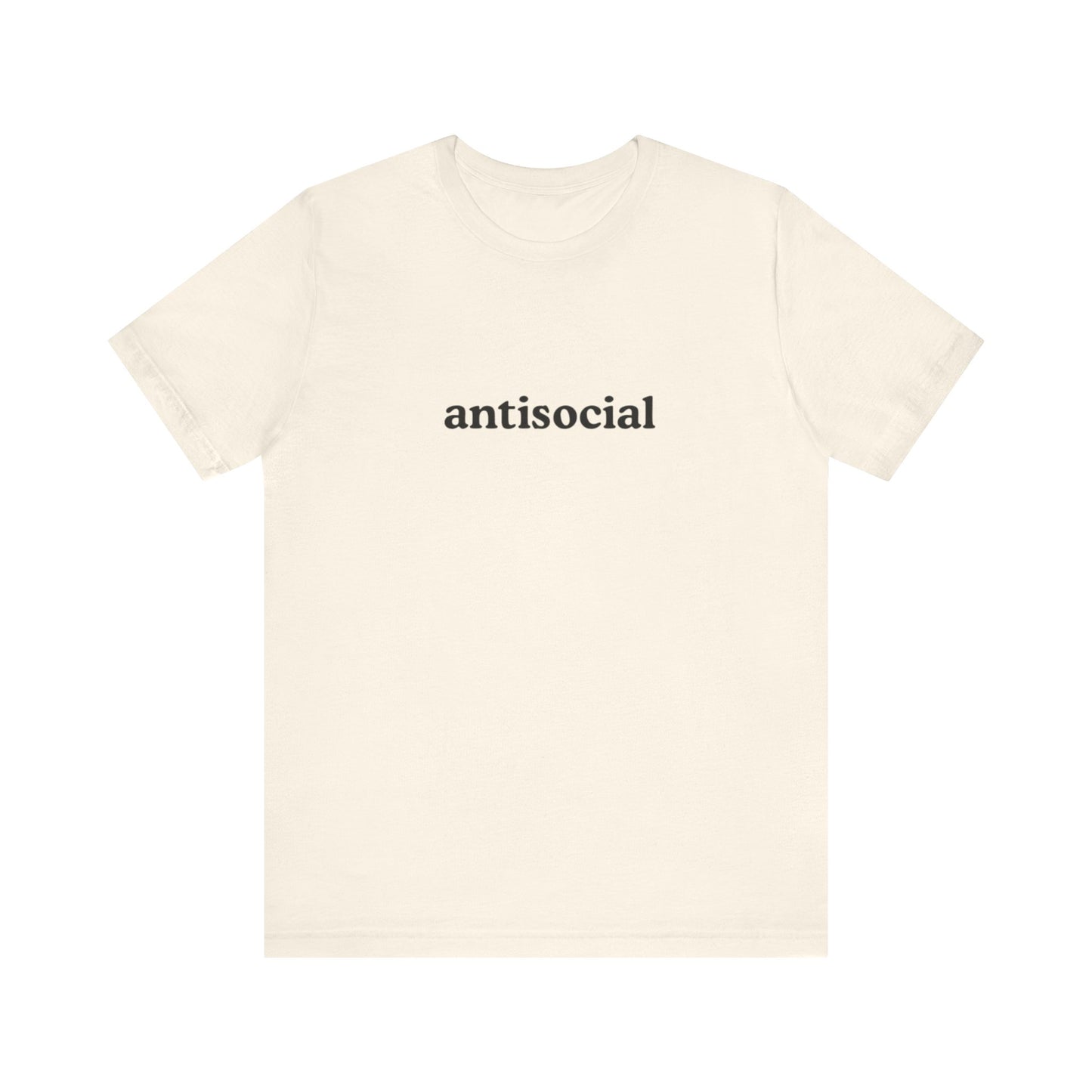 antisocial graphic slogan jersey short sleeve boyfriend tee