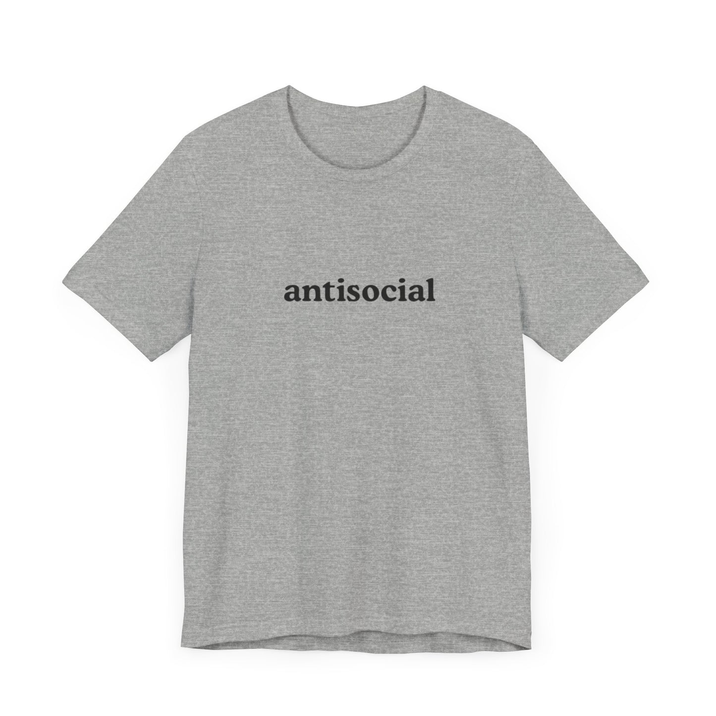 antisocial graphic slogan jersey short sleeve boyfriend tee