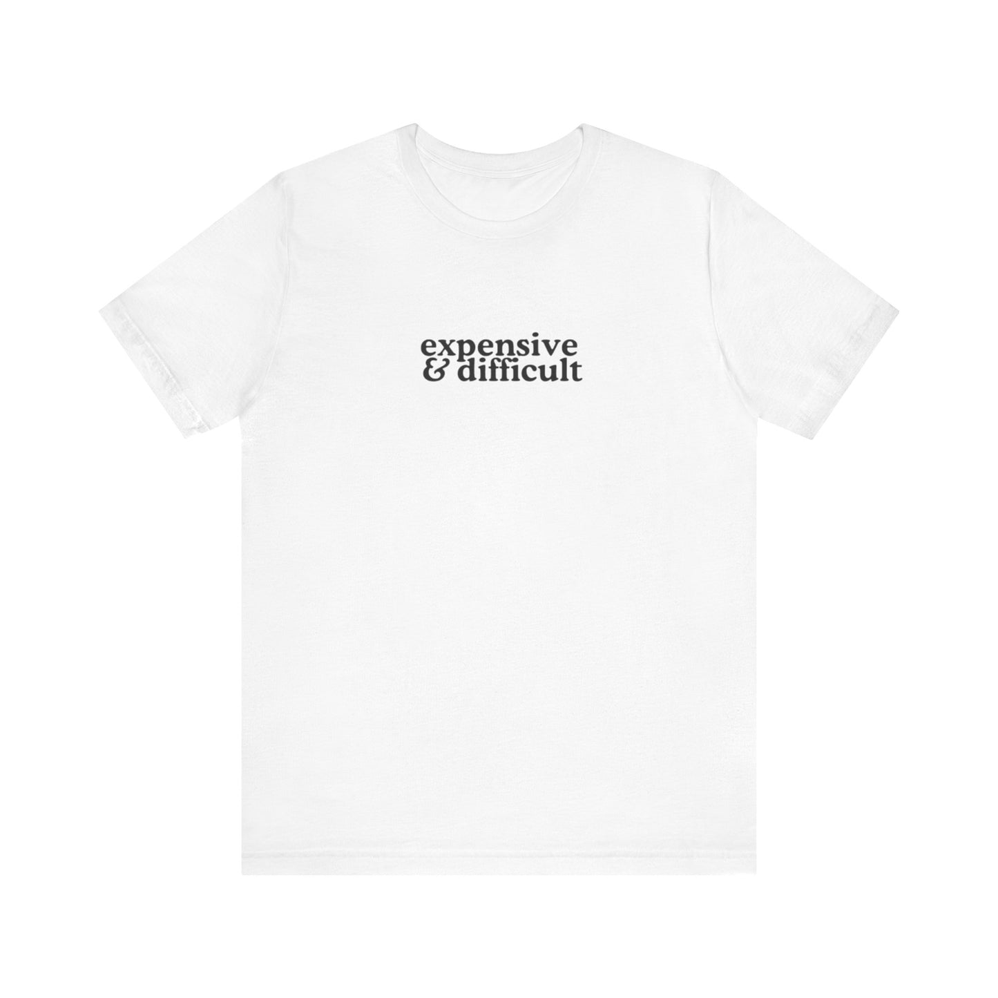 expensive&difficult graphic slogan jersey short sleeve boyfriend tee