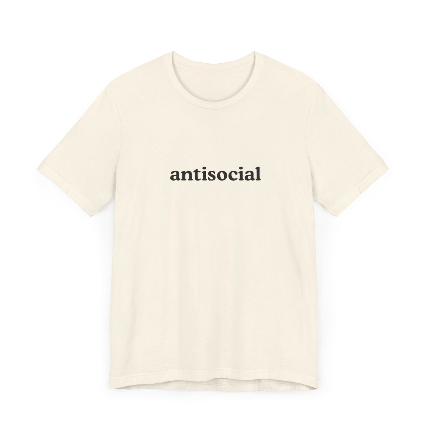 antisocial graphic slogan jersey short sleeve boyfriend tee