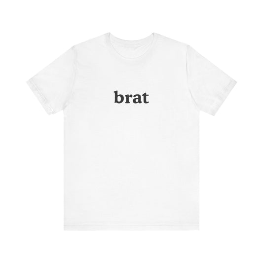 brat graphic slogan jersey short sleeve boyfriend tee